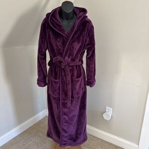 Plush Purple Hooded Robe
